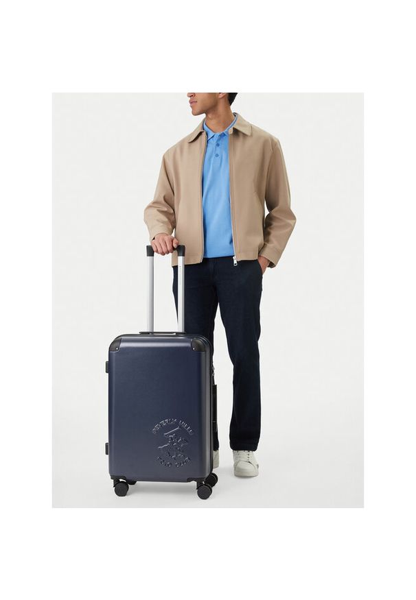 Walizka średnia Beverly Hills Polo Club. Kolor: niebieski