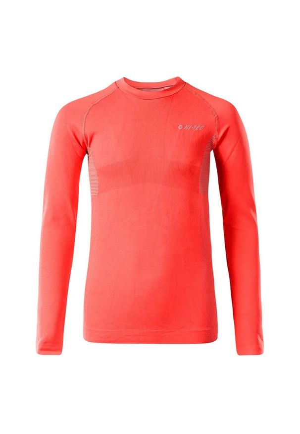 Hi-tec - Koszulka Termoaktywna Dziecięca Z Długim Rękawem Karti. Kolor: czerwony. Długość rękawa: długi rękaw. Długość: długie