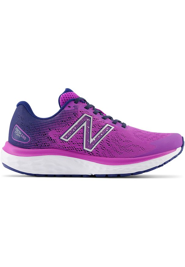 Buty damskie New Balance Fresh Foam 680 v7 W680PN7 – fioletowe. Kolor: fioletowy. Materiał: materiał, syntetyk, guma. Szerokość cholewki: normalna. Sport: fitness