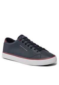 TOMMY HILFIGER - Tommy Hilfiger Sneakersy Th Hi Vulc Core Low Leather FM0FM05041 Granatowy. Kolor: niebieski #4