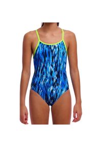 Strój kąpielowy jednoczęściowy FUNKITA Wing Streak - dziewczęcy. Kolor: niebieski