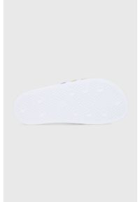 adidas Originals Klapki Adilette H00151 damskie kolor biały. Kolor: biały. Materiał: materiał, guma. Obcas: na obcasie. Wysokość obcasa: niski #4