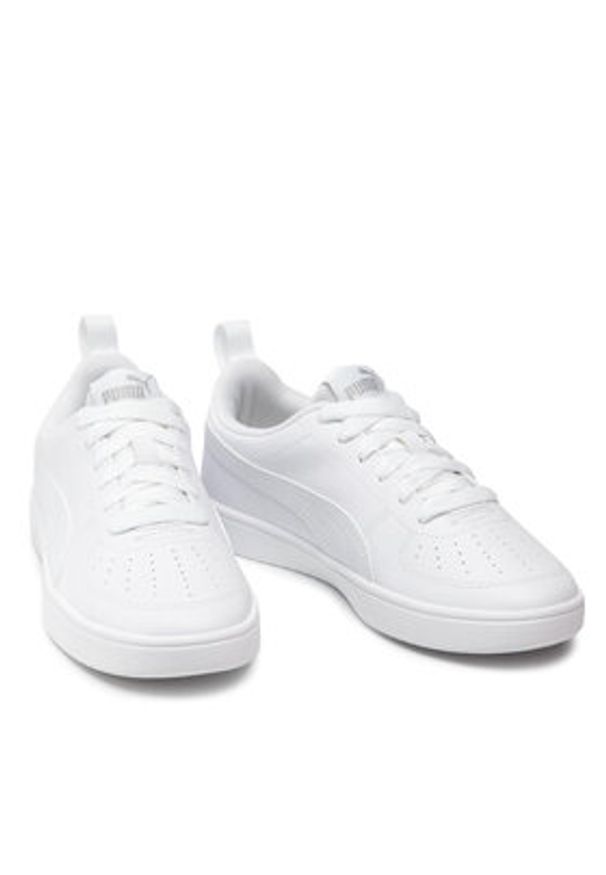 Puma Sneakersy Rickie Jr 384311 01 Biały. Kolor: biały. Materiał: skóra