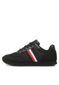 TOMMY HILFIGER - Tommy Hilfiger Sneakersy Core Lo Runner FM0FM04504 Czarny. Kolor: czarny. Materiał: materiał #6