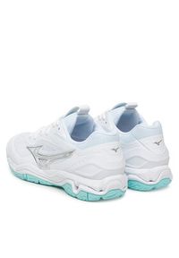 Mizuno Buty halowe Wave Stealth 6 X1GB2430 Biały. Kolor: biały. Materiał: skóra. Model: Mizuno Wave #6