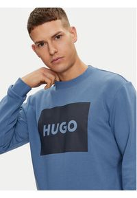 Hugo Bluza Duragol222 50467944 Niebieski Regular Fit. Kolor: niebieski. Materiał: bawełna #3