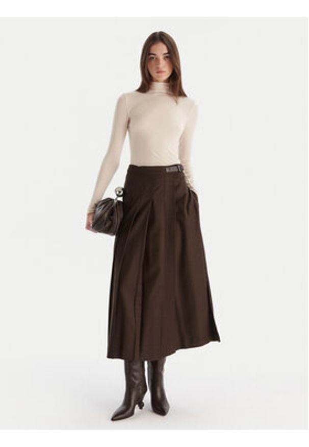 Weekend Max Mara Spódnica trapezowa Fastoso 2525106062 Brązowy Regular Fit. Kolor: brązowy. Materiał: wełna