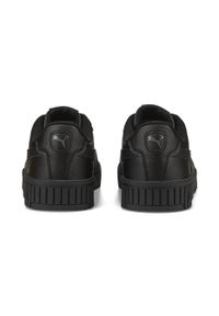 Puma - Damskie sneakersy Carina 2.0 PUMA Black Dark Shadow Gray. Okazja: na plażę. Kolor: brązowy, zielony, wielokolorowy, szary. Sezon: lato. Sport: turystyka piesza, tenis