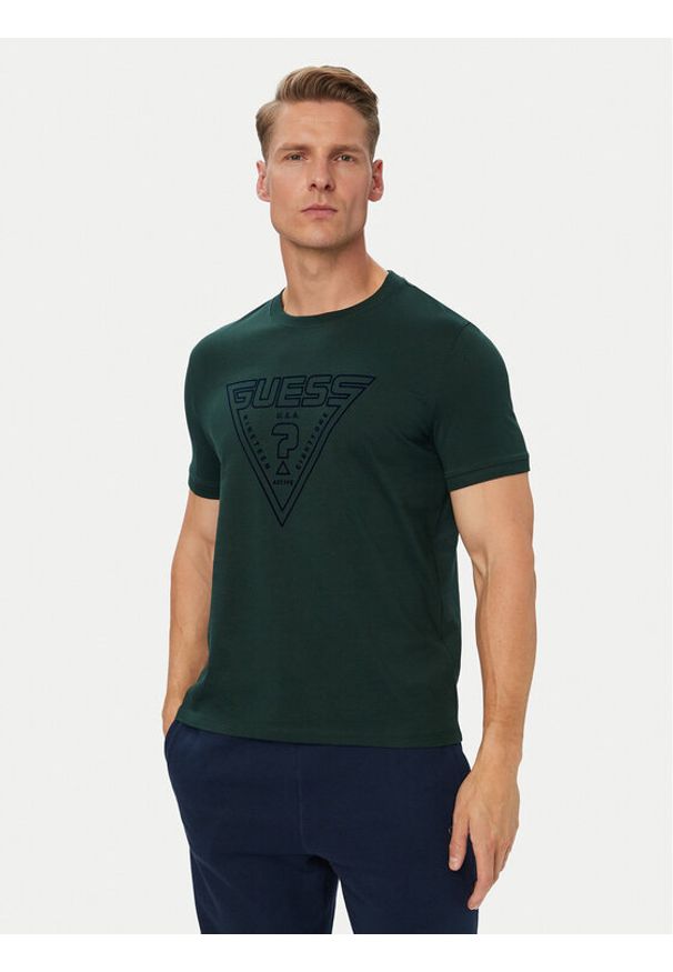 Guess T-Shirt Z6YI20 K5016 Zielony ciemny Regular Fit. Kolor: zielony. Materiał: bawełna