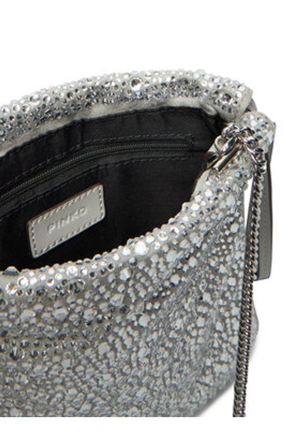 Pinko - PINKO Torebka Slouchy Coulisse Baby AI 25-26 PCPL 105409 A2WF Srebrny. Kolor: srebrny