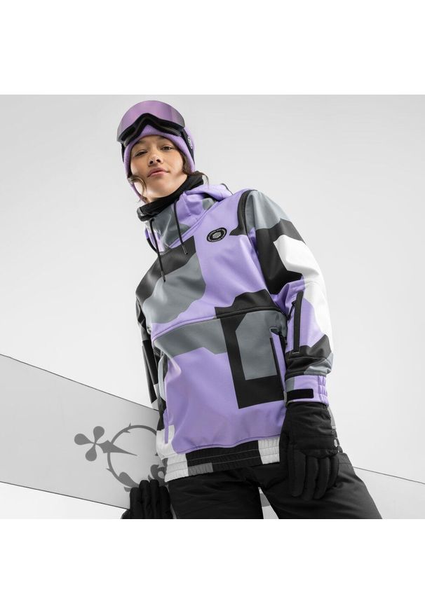 SIROKO - Kobieta Sporty zimowe Damska kurtka snowboardowa W1-W Tignes Siroko Lawenda. Kolor: czarny, niebieski, wielokolorowy. Materiał: softshell, materiał. Sezon: zima. Sport: snowboard