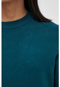 Samsoe & Samsoe - Samsoe Samsoe sweter męski kolor turkusowy. Okazja: na co dzień. Kolor: turkusowy. Materiał: materiał, wiskoza. Długość rękawa: długi rękaw. Długość: długie. Styl: casual #4