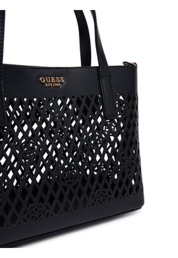 Guess Torebka Letty Mini HWPG99 11750 Czarny. Kolor: czarny. Materiał: skórzane
