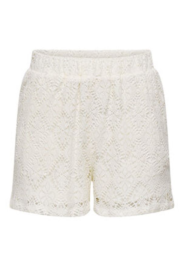 JDY Szorty materiałowe Eva 15351501 Biały Loose Fit. Kolor: biały. Materiał: syntetyk