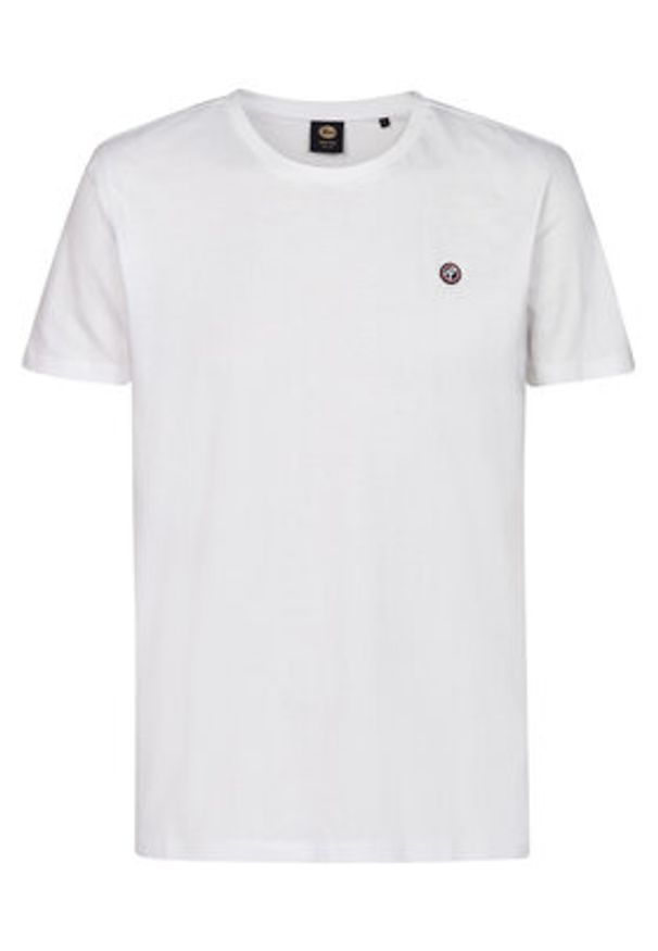 Petrol Industries T-Shirt M-ROS-TSR002 Biały Regular Fit. Kolor: biały. Materiał: bawełna