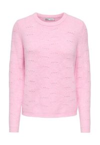 only - ONLY Sweter 15234745 Różowy Regular Fit. Kolor: różowy. Materiał: syntetyk #3