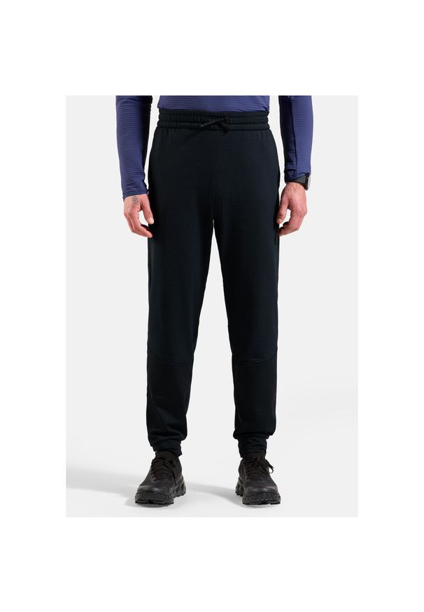 Spodnie dresowe Odlo Pants regular length ESSENTIAL THERMAL. Kolor: czarny. Materiał: dresówka. Sezon: lato. Sport: turystyka piesza