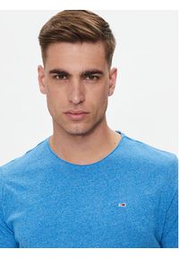 Tommy Jeans T-Shirt Jaspe DM0DM09586 Niebieski Slim Fit. Kolor: niebieski. Materiał: bawełna, syntetyk