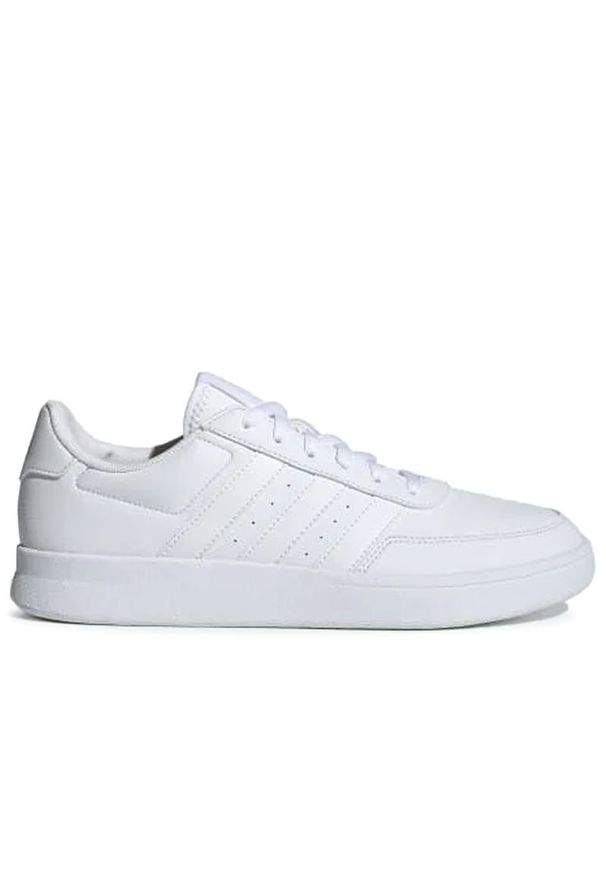 Adidas - Buty adidas Breaknet 2.0 ID7110 - białe. Zapięcie: pasek. Kolor: biały. Materiał: skóra, syntetyk, guma. Szerokość cholewki: normalna. Wzór: aplikacja