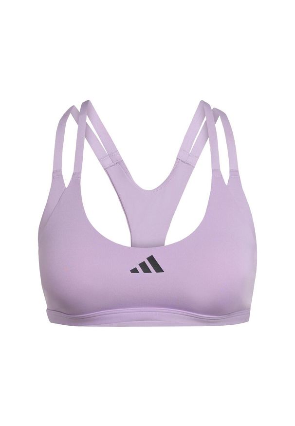 Adidas - Biustonosz Aeroimpact Luxe Training Light-Support. Kolor: różowy. Materiał: materiał. Sport: fitness
