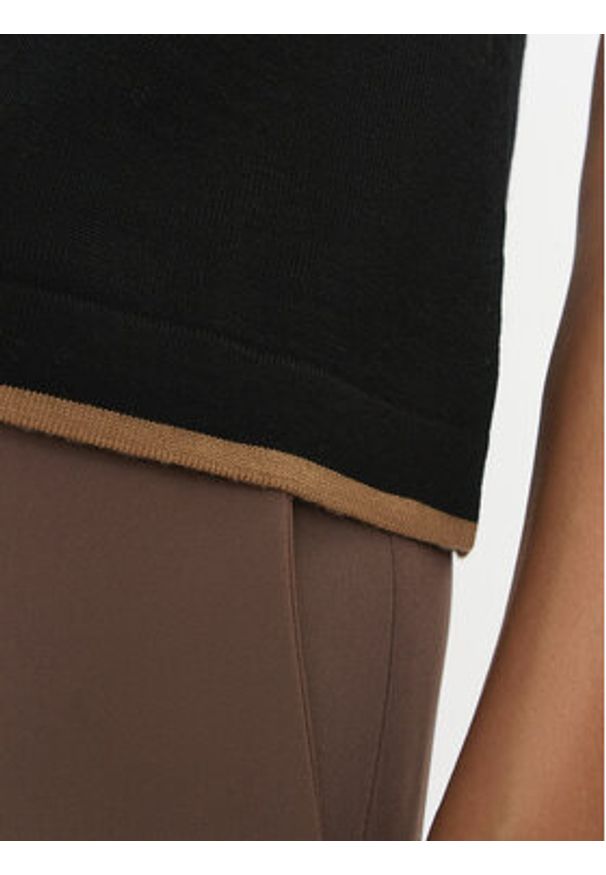 Luisa Spagnoli Bluzka Macinapepe 58514 Czarny Regular Fit. Kolor: czarny. Materiał: wełna