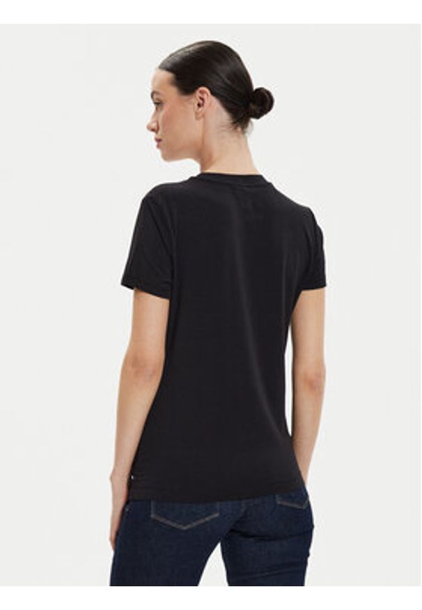 DKNY T-Shirt P4EHTWNA Czarny Regular Fit. Kolor: czarny. Materiał: bawełna