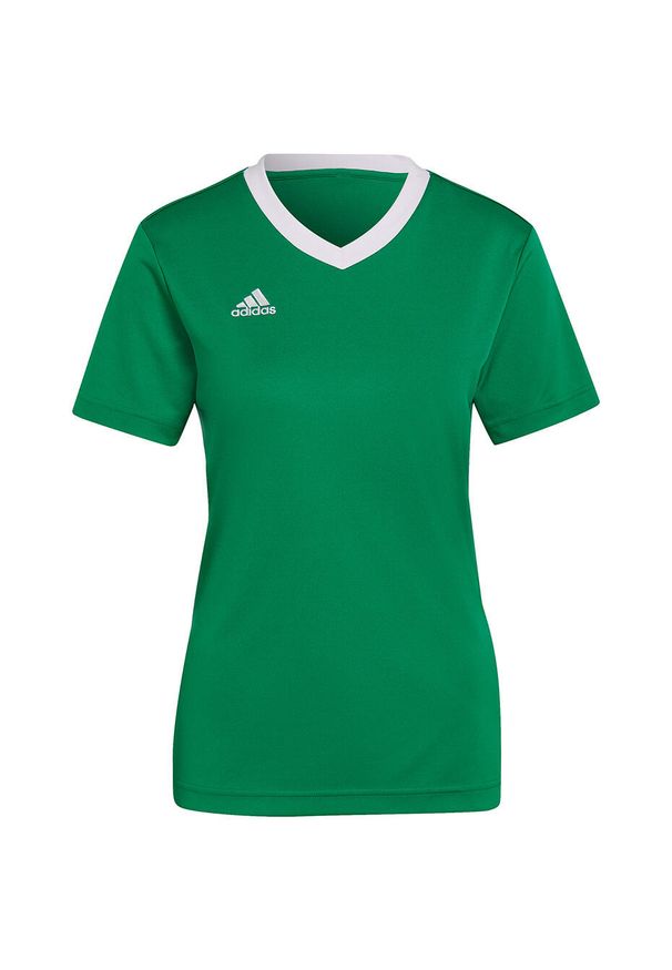 Koszulka piłkarska damska Adidas Entrada 22 Jersey. Kolor: biały, wielokolorowy, zielony. Materiał: jersey. Sport: piłka nożna