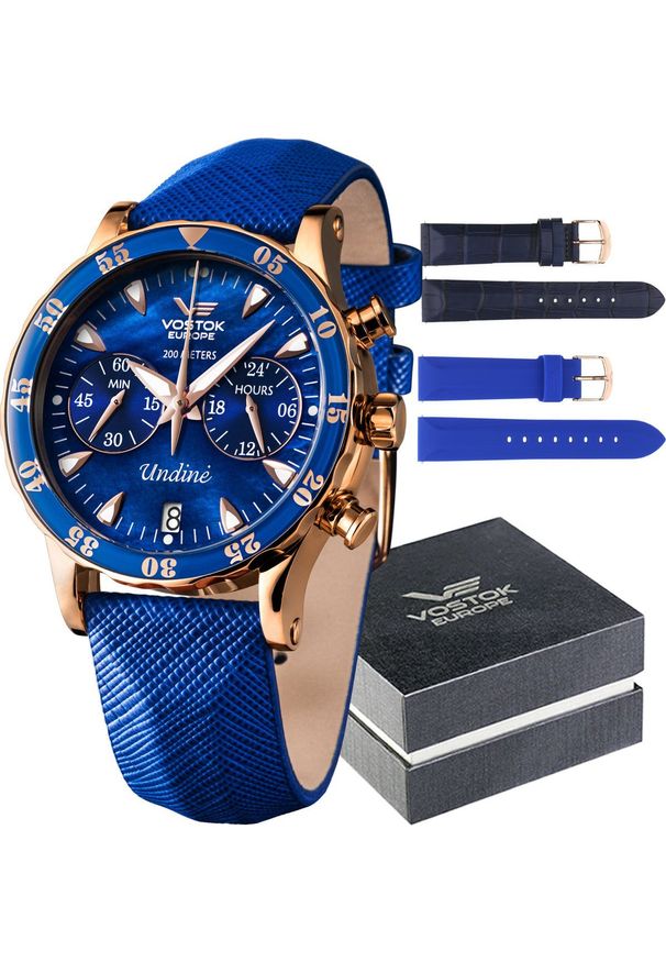 Zegarek Vostok Europe Zegarek damski Vostok Europe VK64-515B670 niebieski. Kolor: niebieski