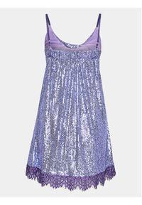 Please Sukienka koktajlowa A1OESE0000 Fioletowy Relaxed Fit. Kolor: fioletowy. Materiał: syntetyk. Styl: wizytowy #3