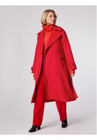 Simple Płaszcz przejściowy PLD502-04 Czerwony Relaxed Fit. Kolor: czerwony. Materiał: syntetyk #9