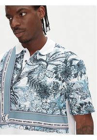 Just Cavalli Polo 78OAGE15 Niebieski Regular Fit. Typ kołnierza: polo. Kolor: niebieski. Materiał: bawełna #4