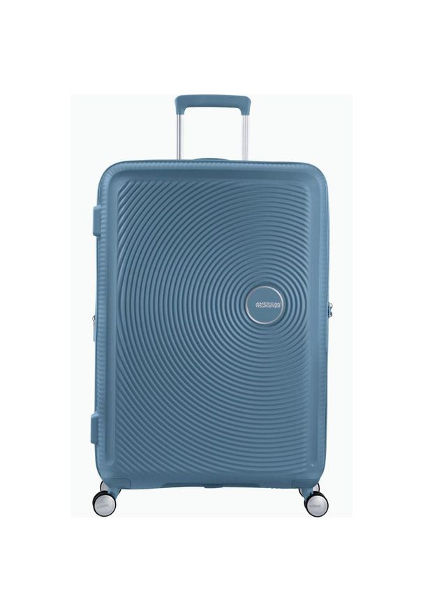 AMERICAN TOURISTER - Walizka turystyczna Soundbox Spinner 77 TSA EXP 97L. Kolor: niebieski