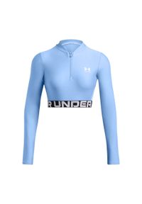 Top treningowy damski Under Armour Heat Gear Rib 1/4 Zip. Kolor: niebieski #1