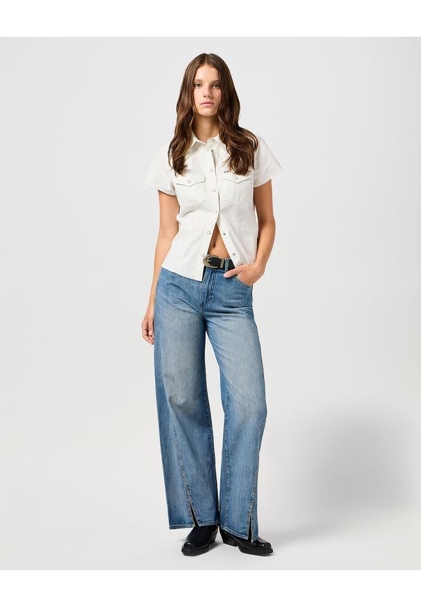 Wrangler - DAMSKIE SPODNIE WRANGLER SPAT LOOSE GREEN WASH 112362780