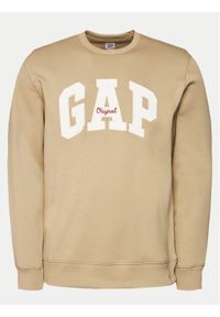 GAP - Gap Bluza 817080-00 Beżowy Regular Fit. Kolor: beżowy. Materiał: bawełna