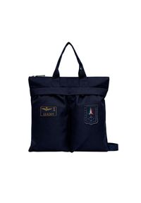 Aeronautica Militare - AERONAUTICA MILITARE Granatowa męska torba sportowa. Kolor: niebieski. Wzór: aplikacja #5