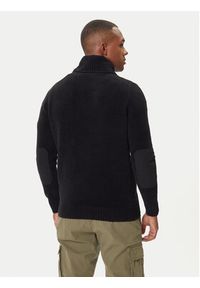 Aeronautica Militare Sweter 252MA1574UL00539 Czarny Regular Fit. Kolor: czarny. Materiał: bawełna #4