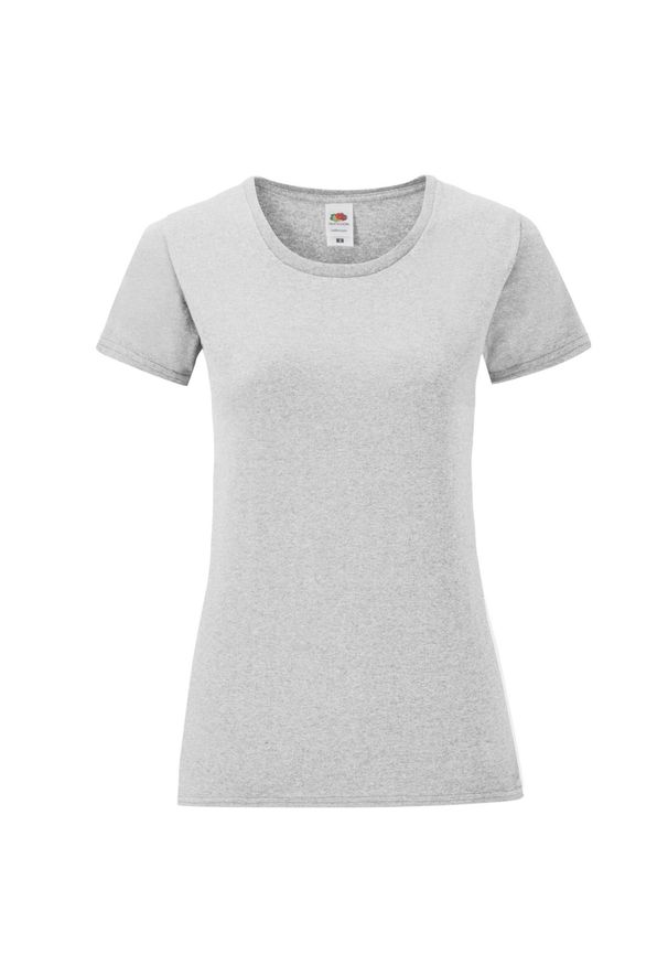 FRUIT OF THE LOOM - Kultowa Koszulka Damska. Kolor: szary. Sport: turystyka piesza