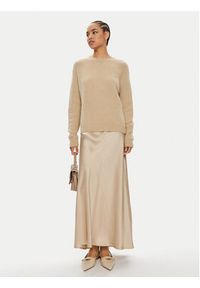 Weekend Max Mara Sweter Ghiacci 2425366111600 Beżowy Regular Fit. Kolor: beżowy. Materiał: wełna