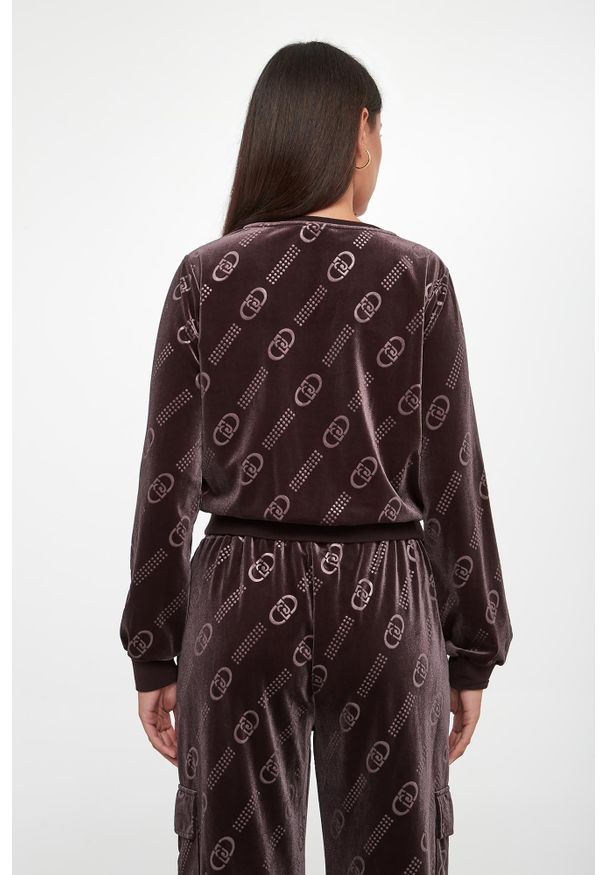 Liu Jo - Bluza damska welurowa LIU JO. Materiał: welur