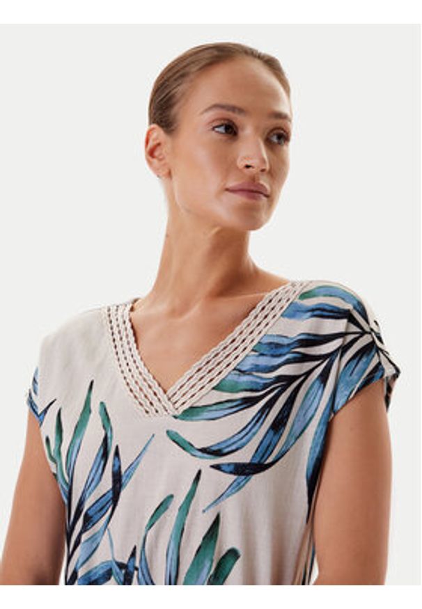 Tatuum Sukienka letnia Bonnie 1 T2509.201 Beżowy Regular Fit. Kolor: beżowy. Materiał: syntetyk. Sezon: lato