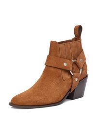 Badura Botki EO-CLEO-501-25 Brązowy. Kolor: brązowy. Materiał: zamsz, skóra #3