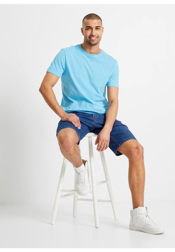 bonprix - T-shirt (3 szt.). Kolor: niebieski. Materiał: jersey