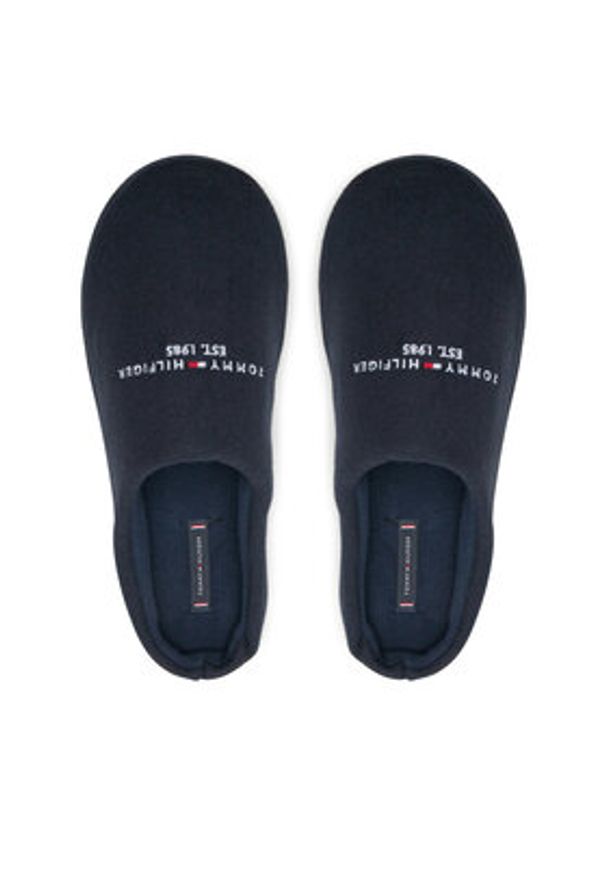 TOMMY HILFIGER - Tommy Hilfiger Kapcie Felt House Shoe FM0FM05538 Granatowy. Kolor: niebieski. Materiał: materiał