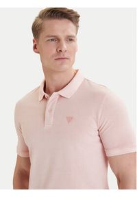 Guess Polo F6GP03 K9WF1 Pomarańczowy Slim Fit. Typ kołnierza: polo. Kolor: pomarańczowy. Materiał: bawełna #3