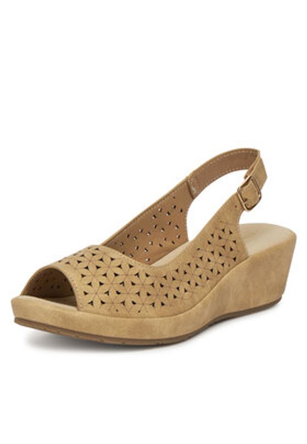 Clara Barson Sandały WFA3906-1 Beżowy. Kolor: beżowy. Materiał: materiał, syntetyk