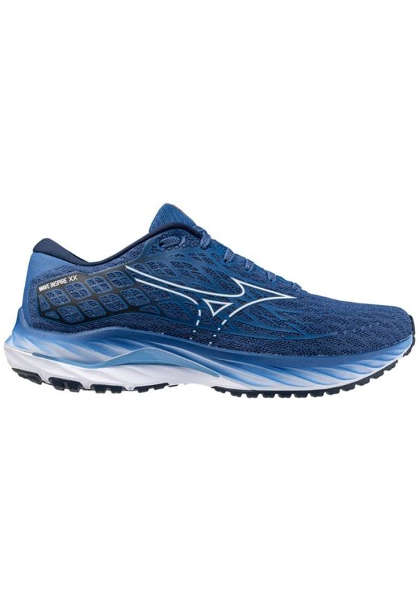 Buty Mizuno Wave Inspire 20 J1GC244406 niebieskie. Kolor: niebieski. Materiał: materiał. Model: Mizuno Wave. Sport: bieganie