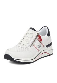 Remonte Sneakersy D0T04-81 Biały. Kolor: biały. Materiał: syntetyk, skóra #5