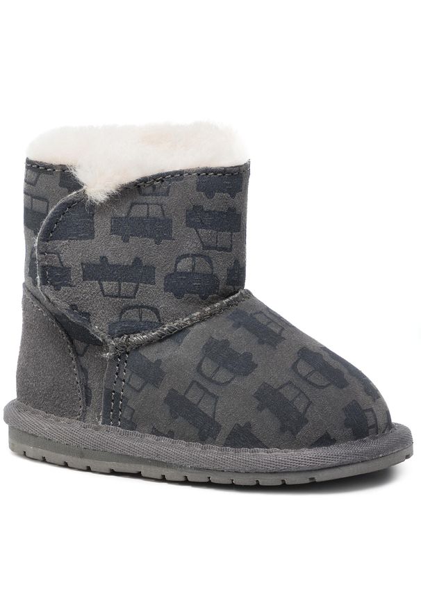 Buty EMU Australia Toddle Cars & Trucks B12165 Charcoal. Kolor: szary. Materiał: skóra