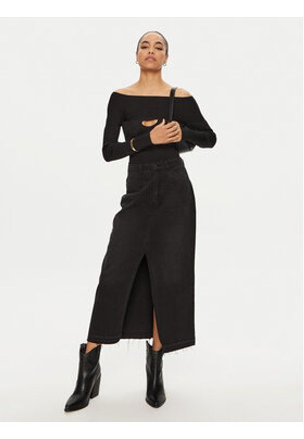 Pinko - PINKO Bluzka 102799 A170 Czarny Slim Fit. Kolor: czarny. Materiał: syntetyk